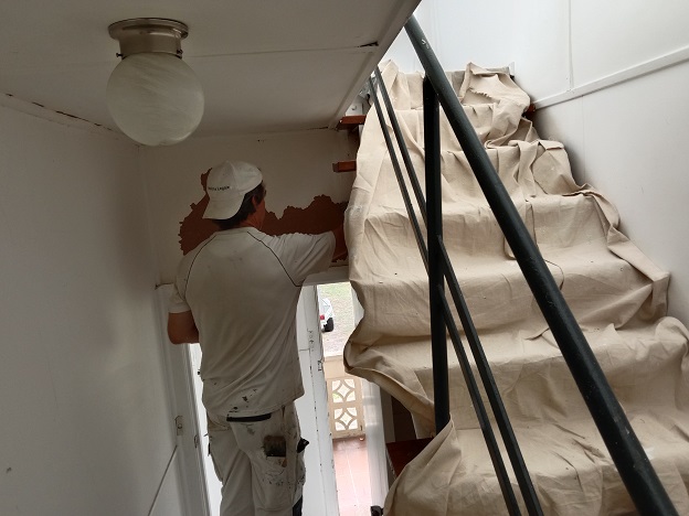 Staircase before